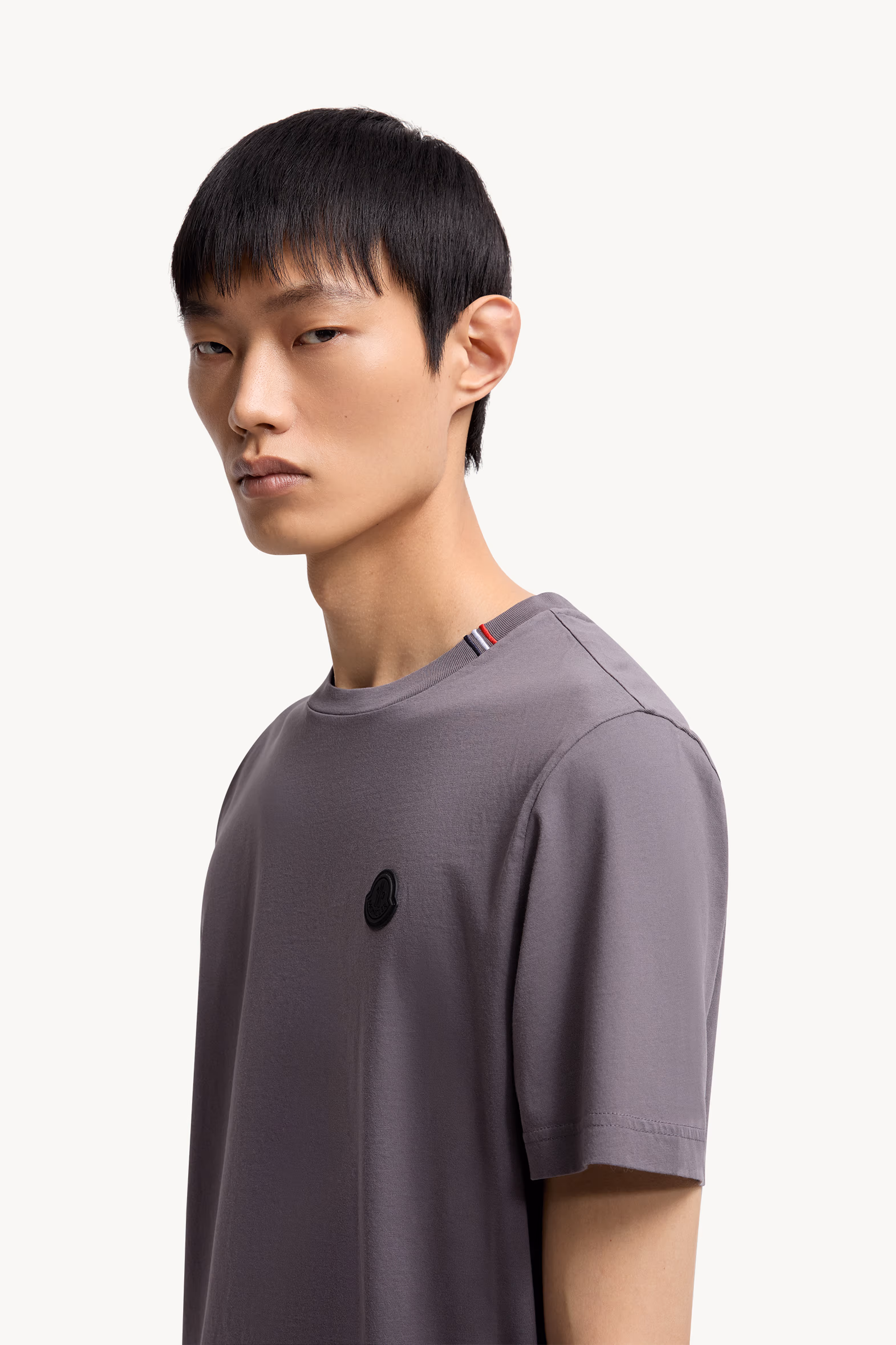 Cotton T-Shirt Men Dark Grey Moncler 4